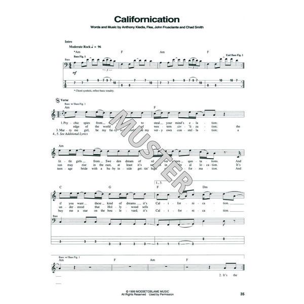 Hal Leonard RHCP Californication Bass