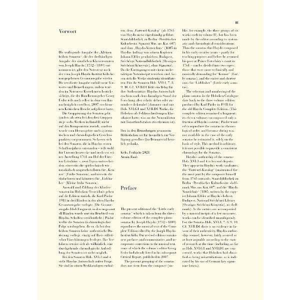 Henle Verlag Haydn Kleine frühe Sonaten