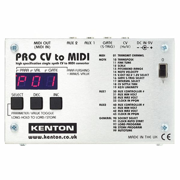 Kenton Pro CV to MIDI