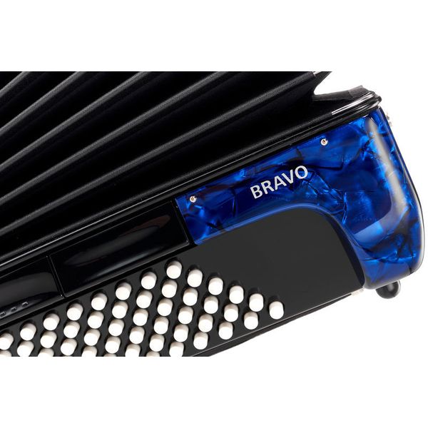 Hohner Bravo III 96 silent key blue
