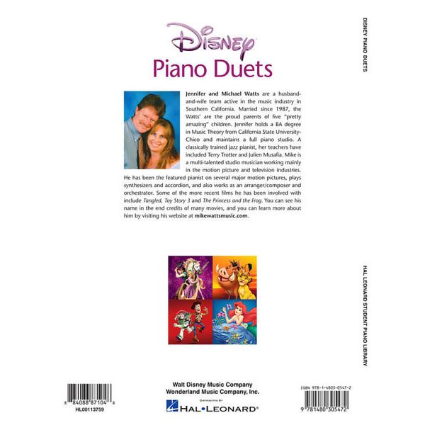 Hal Leonard Disney Piano Duets
