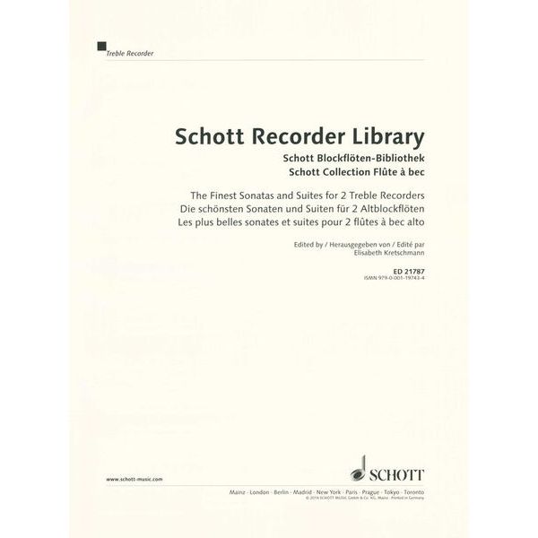 Schott Recorder Library Suites