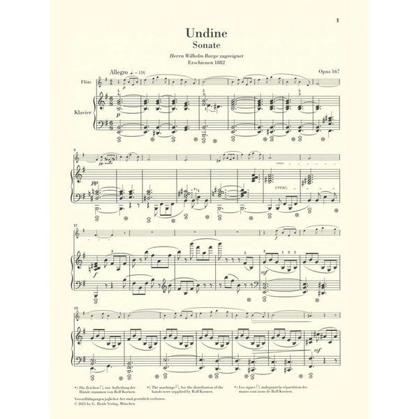 Henle Verlag Reinecke Flötensonate op. 167