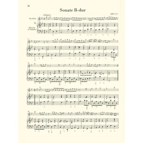 Henle Verlag Händel Blockflötensonaten