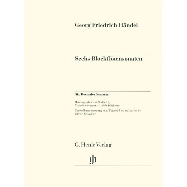 Henle Verlag Händel Blockflötensonaten