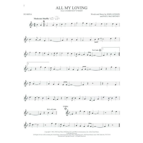 Hal Leonard The Beatles For Ocarina