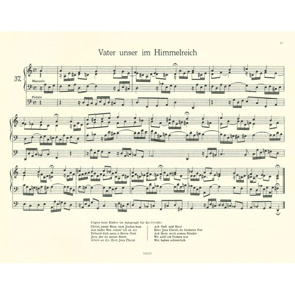 Edition Peters Bach Orgelbüchlein
