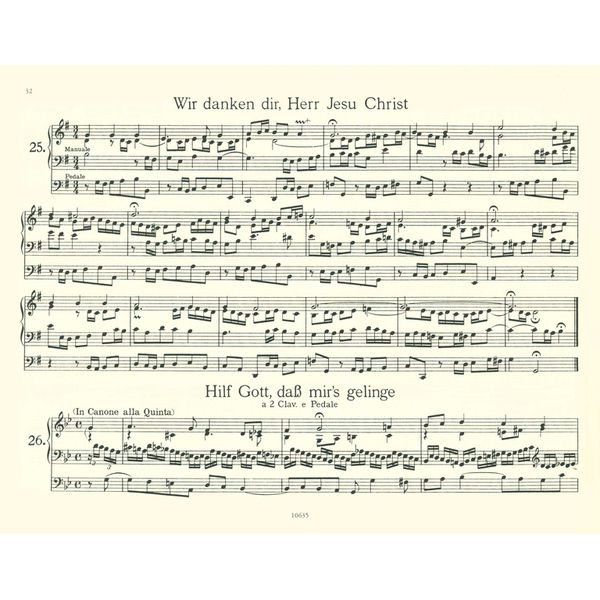 Edition Peters Bach Orgelbüchlein