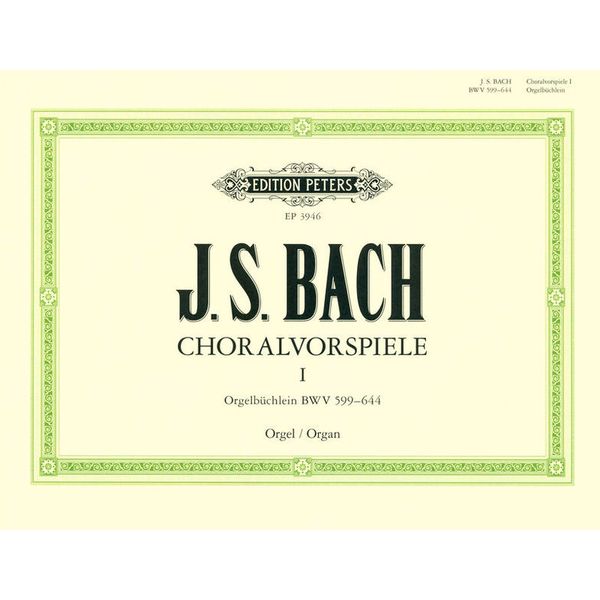 Edition Peters Bach Choralvorspiele