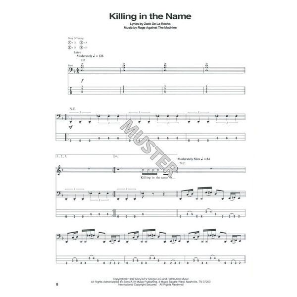Hal Leonard Rage Against The Machine Bass