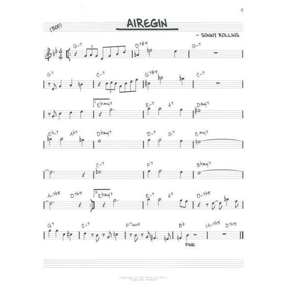 Hal Leonard The Real Bebop Book Bb