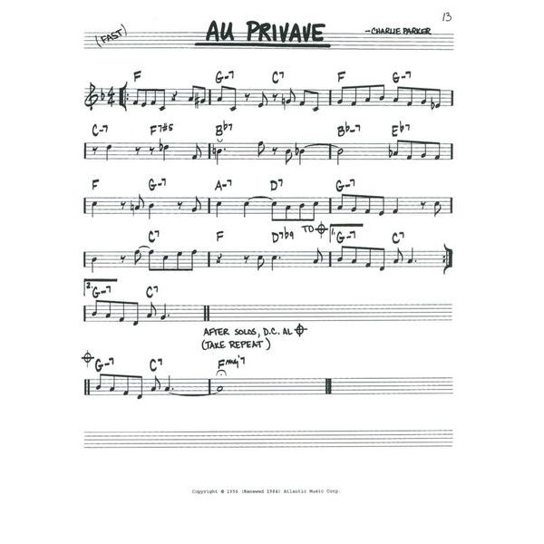 Hal Leonard The Real Bebop Book C