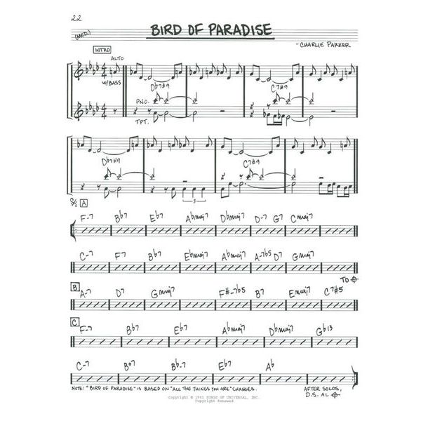 Hal Leonard The Real Bebop Book C