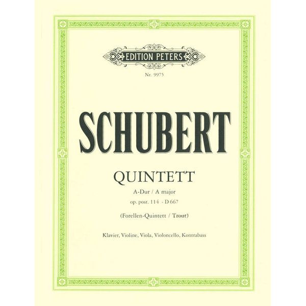 Edition Peters Schubert Forellenquintett