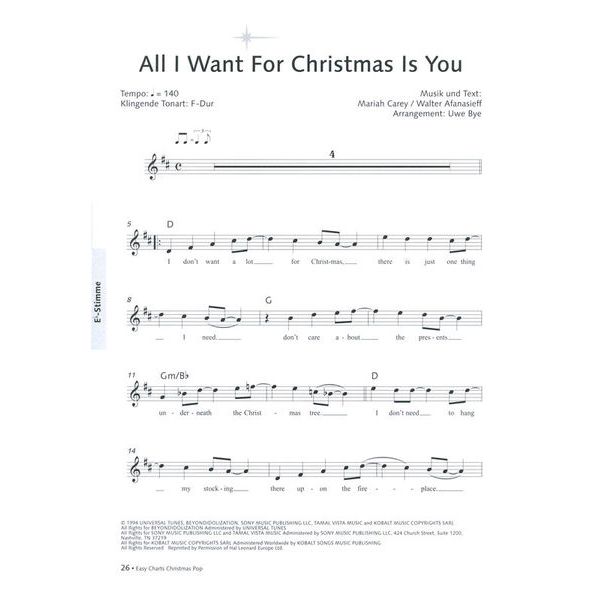 Music Factory EasyCharts Christmas Playalong