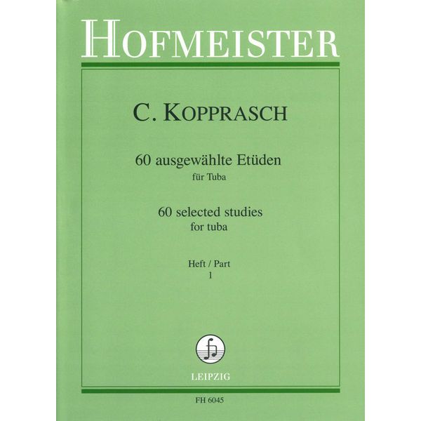 Friedrich Hofmeister Verlag Kopprasch 60 Etüden Tuba 1