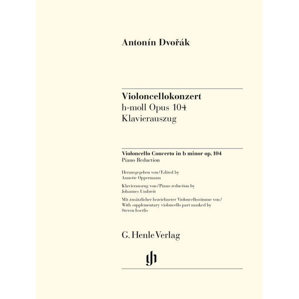 Henle Verlag Dvorak Cellokonzert h-moll