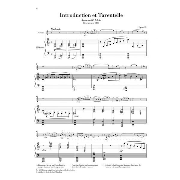 Henle Verlag Sarasate Introduction Op. 43