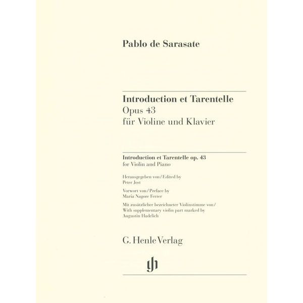 Henle Verlag Sarasate Introduction Op. 43