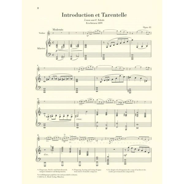 Henle Verlag Sarasate Introduction Op. 43