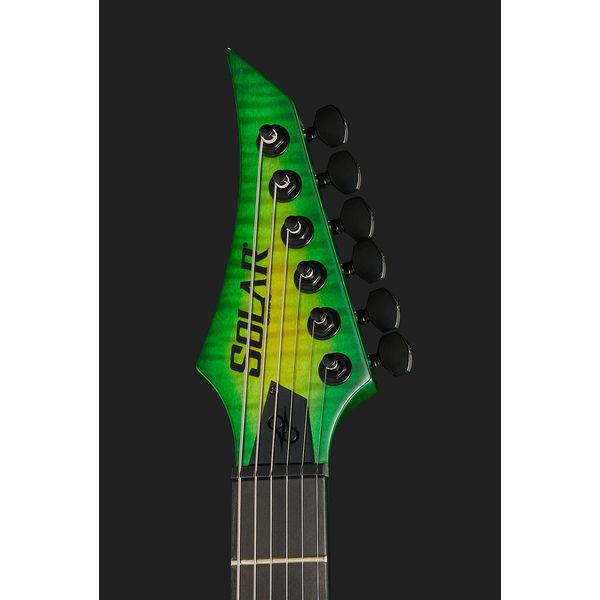 Solar Guitars V2.6LB Flame Lime Burst Matte