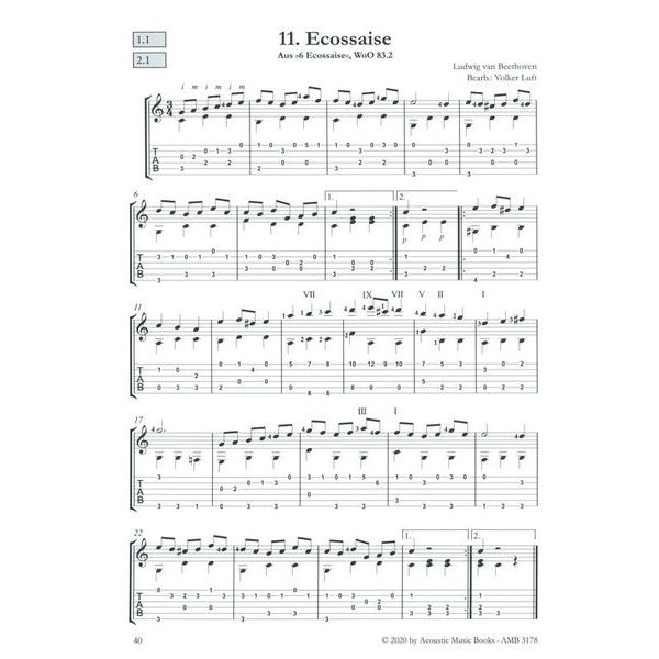 Acoustic Music Books Beethoven Masterworks Guitar