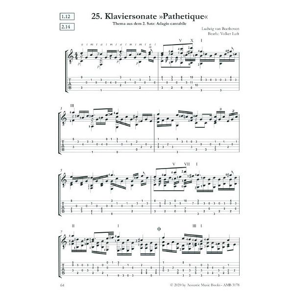 Acoustic Music Books Beethoven Masterworks Guitar