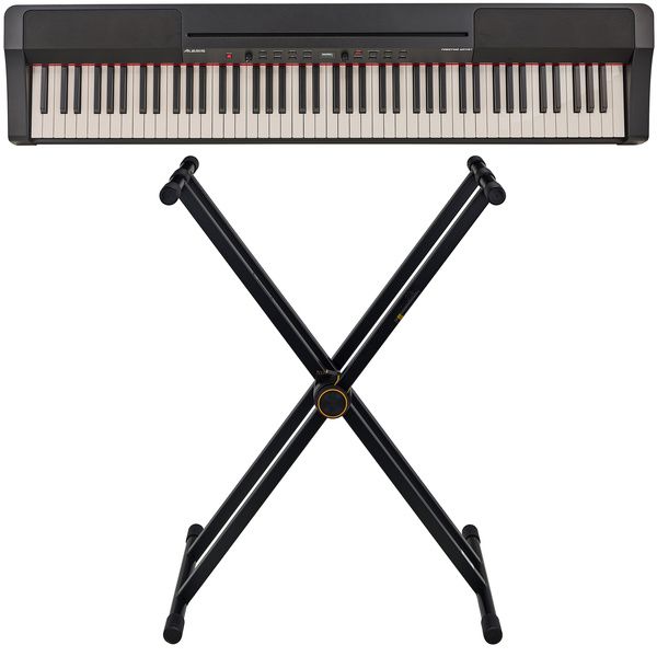  Digital Piano Bundle - Electric Keyboard with 88 Semi Weighted  Keys, Built-In Speakers and Sustain Pedal – Alesis Recital (White) and  M-Audio SP-2 : Musical Instruments