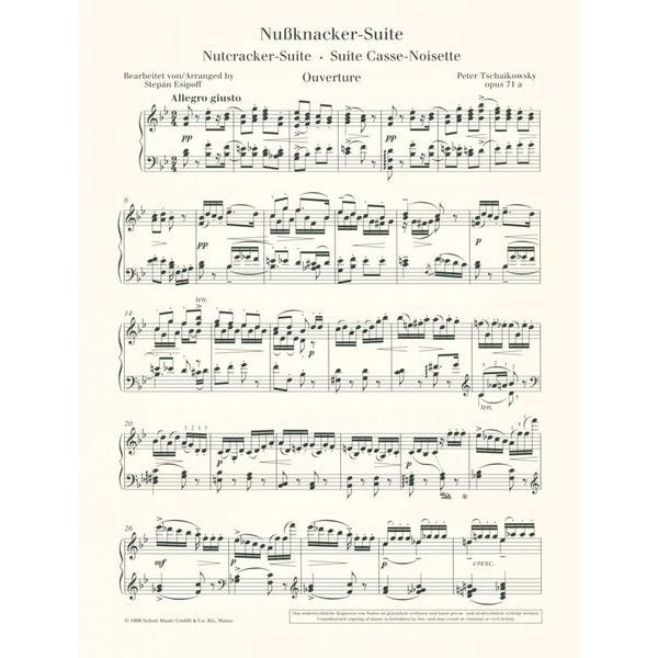 Schott Tschaikowsky Nussknacker-Suite