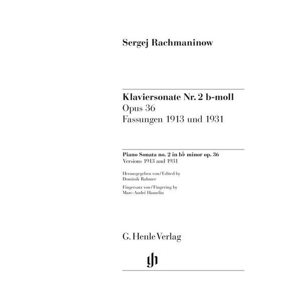 Henle Verlag Rachmaninow Klaviersonate Nr.2