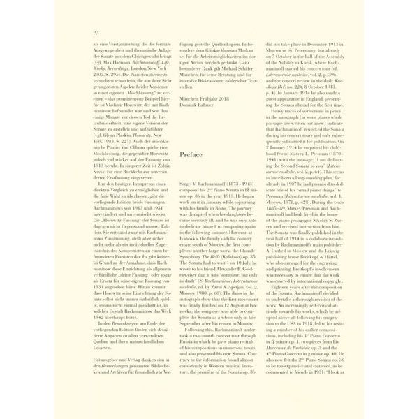 Henle Verlag Rachmaninow Klaviersonate Nr.2