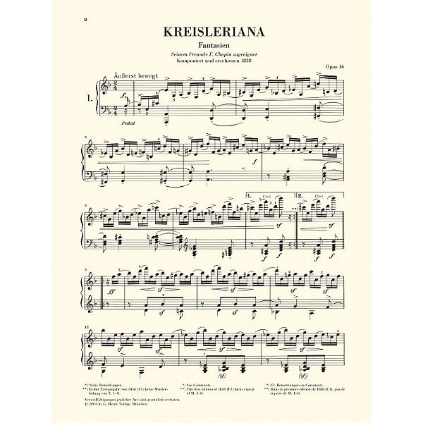 Henle Verlag Schumann Kreisleriana op. 16