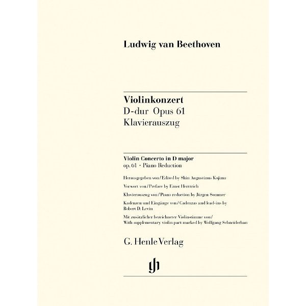 Henle Verlag Beethoven Violinkonzert D-Dur