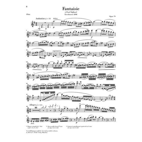Henle Verlag Fauré Fantaisie op. 79