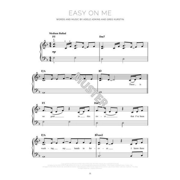 Hal Leonard Adele 30 Easy Piano