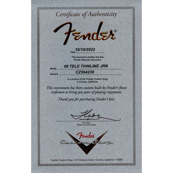 Fender 68 Tele Thinline ABLK Relic