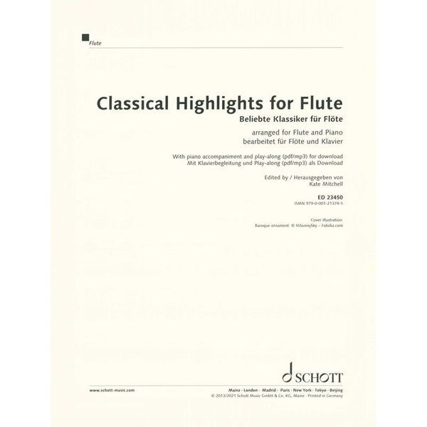Schott Classical Highlights Flute