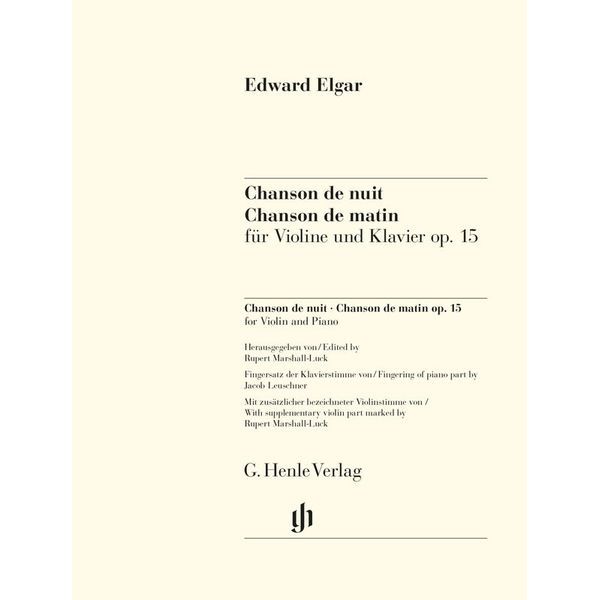 Henle Verlag Elgar Chanson De Nuit/De Matin