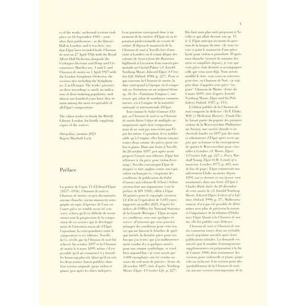 Henle Verlag Elgar Chanson De Nuit/De Matin