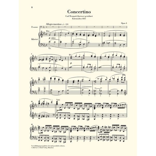 Henle Verlag David Concertino Es-Dur