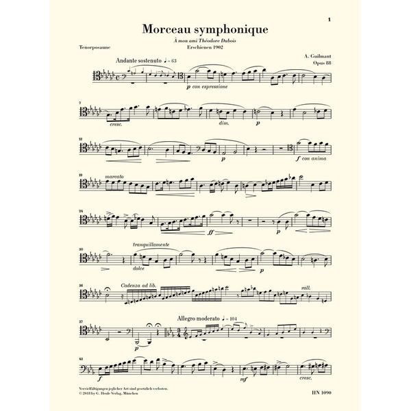 Henle Verlag Guilmant Morceau Symphonique