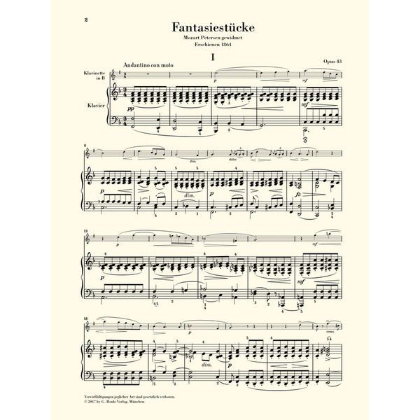 Henle Verlag Gade Fantasiestücke op. 43