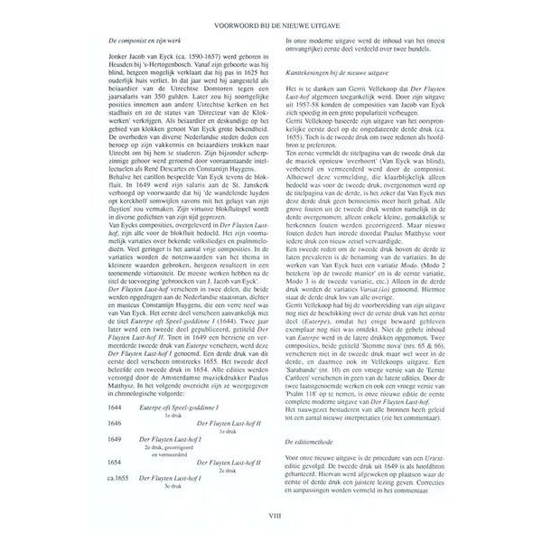 Musikverlag XYZ Van Eyck Der Fluyten Lusthof 1