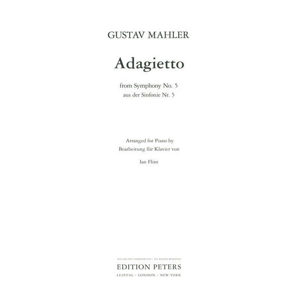 Edition Peters Mahler Adagietto