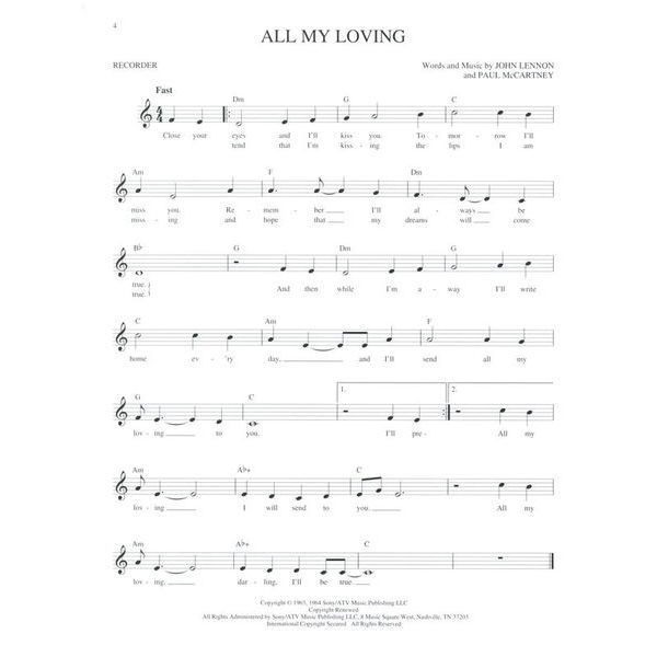 Hal Leonard Easy Pop Melodies Recorder