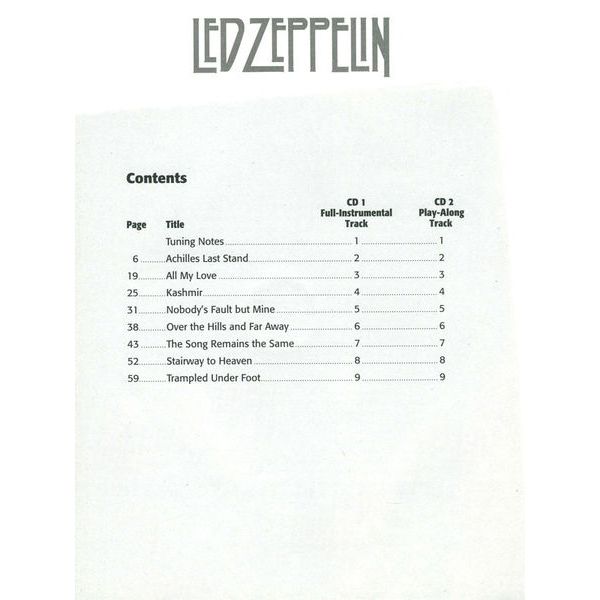 Alfred Music Publishing Led Zeppelin Bass Play-Along 2