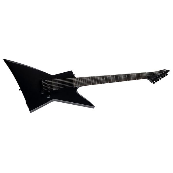 ESP LTD EX-7 Baritone Black Metal Electric Guitar - Black Satin
