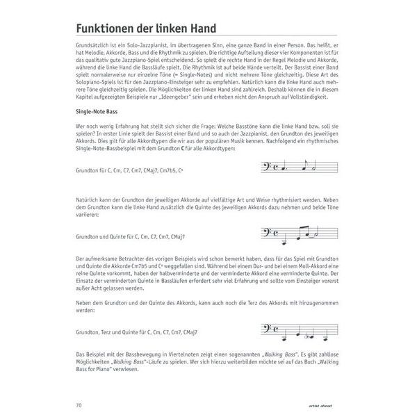 Artist Ahead Musikverlag Die Jazz-Piano-Schule