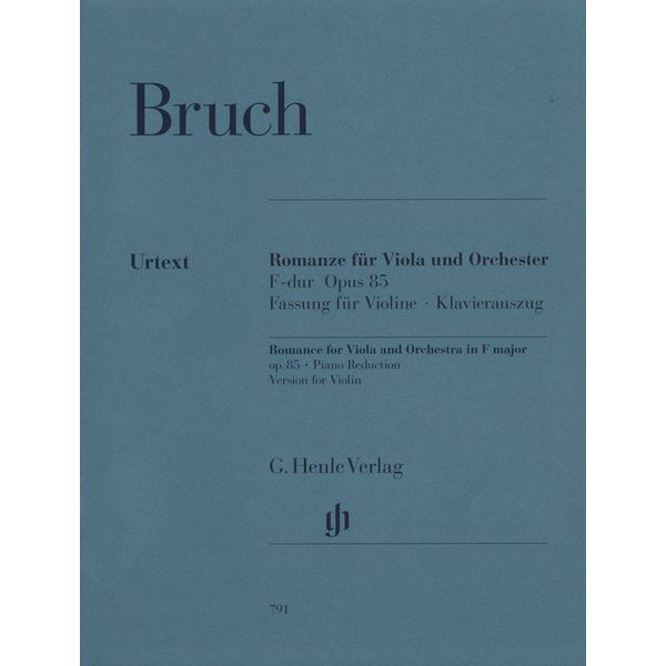 Henle Verlag Bruch Romanze F-Dur Violin