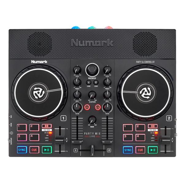 新作入荷格安即決◆新品◆送料無料Numark Party Mix II+HF175 / LEDパーティライト搭載 DJコントローラー+純正DJヘッドホン DJコントローラー